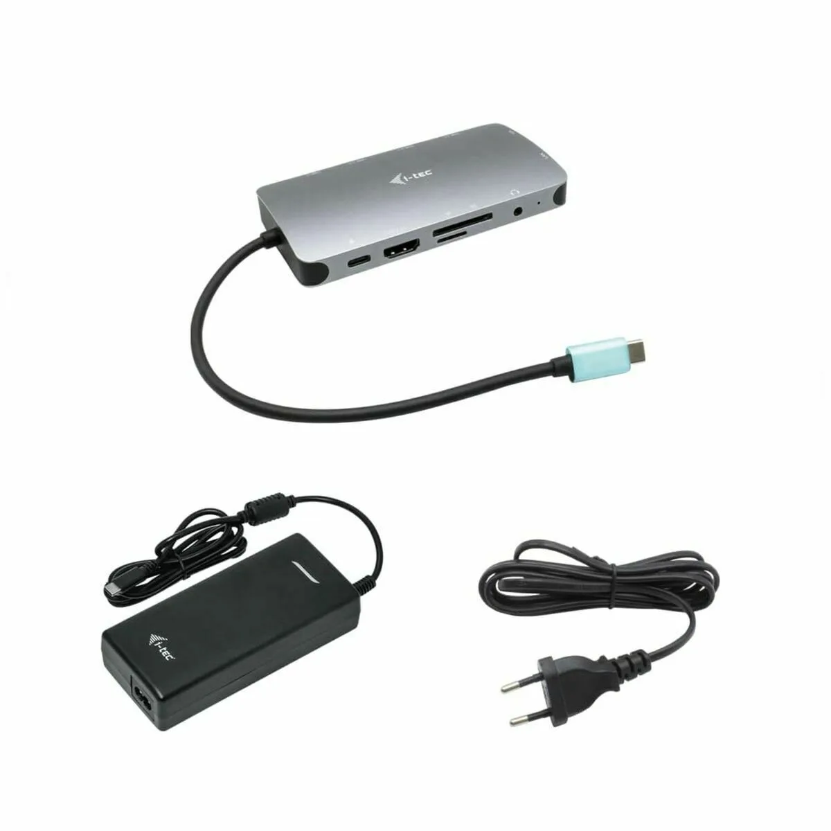 i-tec USB-C Docking Station με HDMI/DisplayPort 4K PD Ethernet και συνδεση 3 Οθονών Ασημί (C31NANOVGA112W) - Image 1