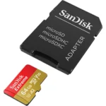 Sandisk Extreme microSDXC 64GB Class 10 U3 V30 A2 UHS-I με αντάπτορα
