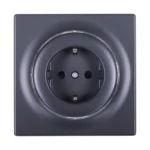 Fibaro Walli N Socket-outlet Type F Μονή Χωνευτή Πρίζα Ρεύματος Μαύρη FGWSONF-011-8