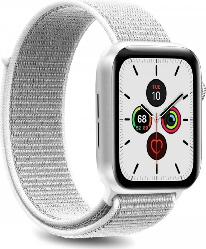 20220803163408_puro_sport_band_louraki_yfasmatino_leyko_apple_watch_38_40_41mm Puro Sport Band Λουράκι Υφασμάτινο Λευκό (Apple Watch 38/40/41mm) - Image 1