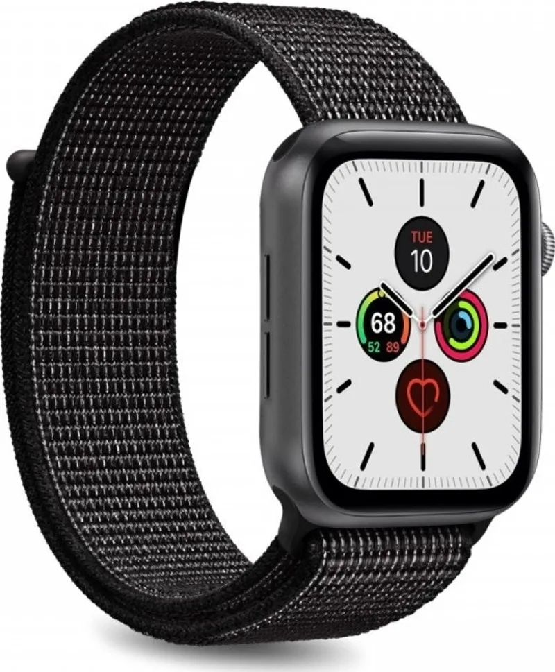 20220803163408_puro_sport_band_louraki_yfasmatino_mayro_apple_watch_38_40_41mm Puro Sport Band Λουράκι Υφασμάτινο Μαύρο (Apple Watch 38/40/41mm) - Image 1