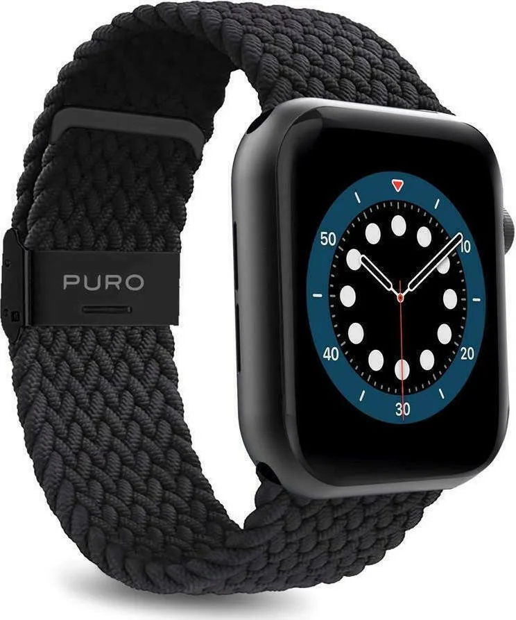 Puro Loop Nylon Λουράκι Υφασμάτινο Μαύρο (Apple Watch 38/40/41mm) - Image 1