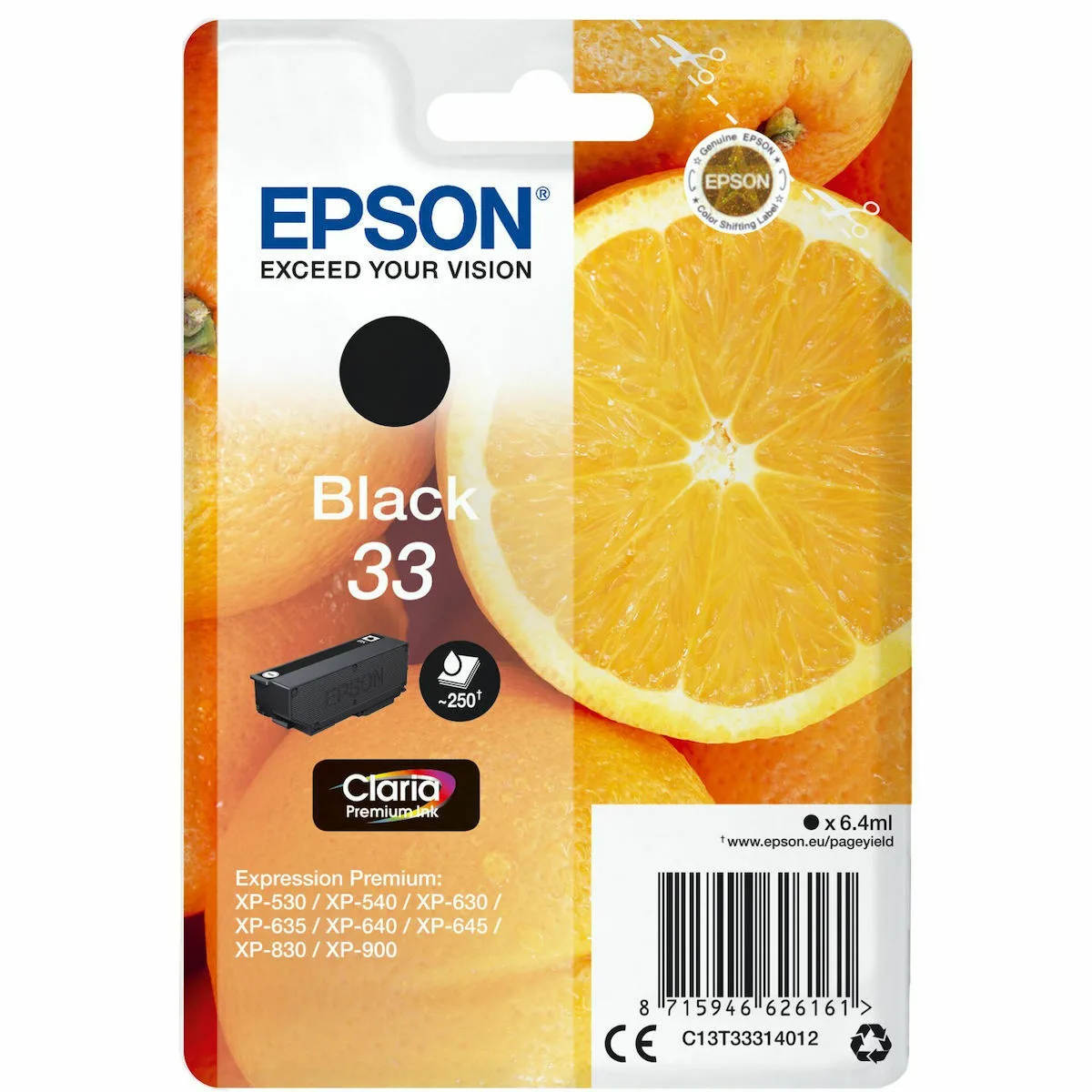 Epson 33 Γνήσιο Μελάνι Εκτυπωτή InkJet Μαύρο (C13T33314010 C13T33314012) - Image 1