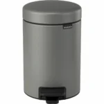 Brabantia New Icon Μεταλλικό Καλαθάκι Μπάνιου 3lt Concrete Grey
