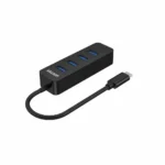 Unitek USB 3.0 Hub 4 Θυρών με σύνδεση USB-C & Θύρα Φόρτισης (H1117B)