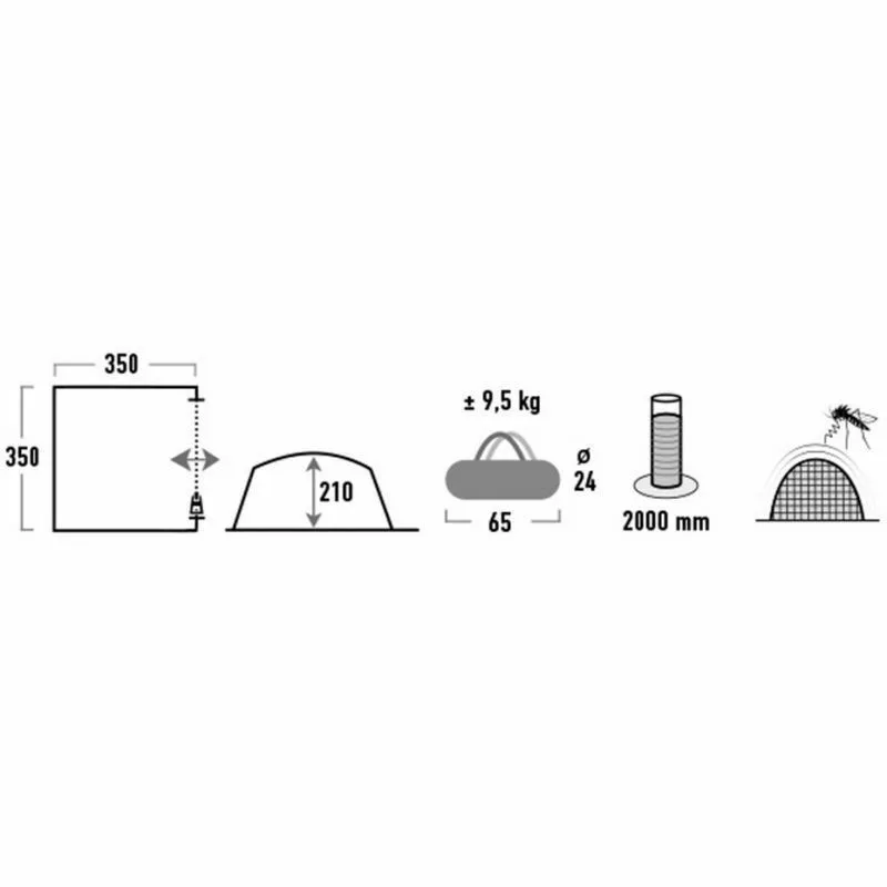 20220810164844_a3f660f6 High Peak Pavilion Cabana Σκηνή Παραλίας Γκρι 350x350εκ. 14052 - Image 1