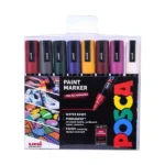 Posca PC5M Ανεξίτηλοι Μαρκαδόροι Σετ 8 χρώματα 238D76