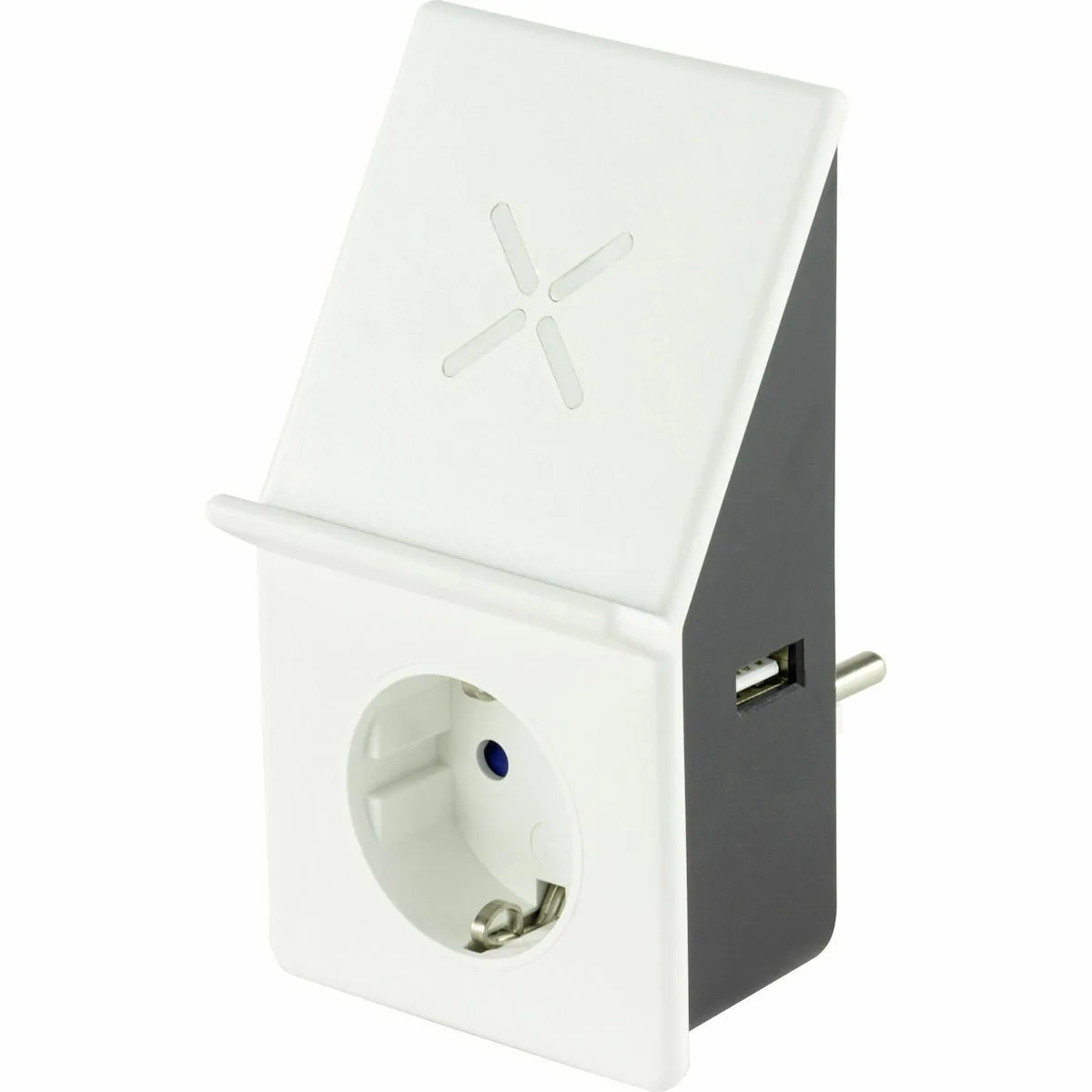 REV Φορτιστής Χωρίς Καλώδιο με Θύρα USB-A 12W Λευκός (USB Charger with Wireless Charging Cradle) - Image 1