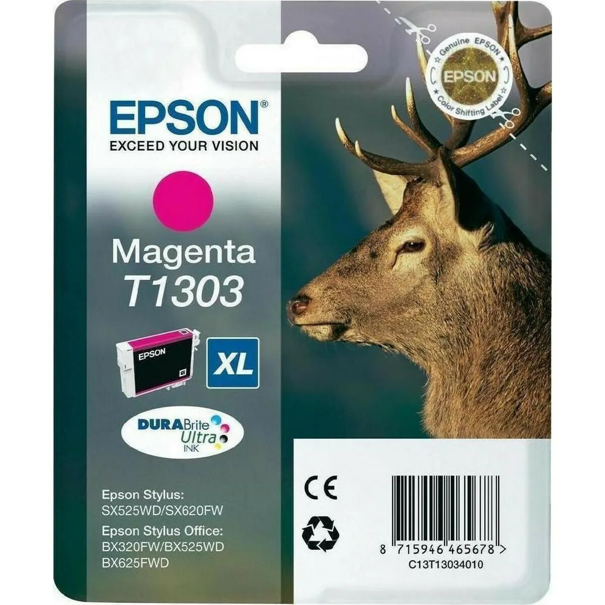 Epson T1303XL Γνήσιο Μελάνι Εκτυπωτή InkJet Ματζέντα (C13T13034010 C13T13034012) - Image 1