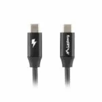 Lanberg USB 2.0 Cable USB-C male - USB-C 60W Μαύρο 1.8m (CA-CMCM-40CU-0018-BK)
