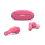 Belkin Soundform Nano In-ear Bluetooth Handsfree Ακουστικά με Αντοχή στον Ιδρώτα και Θήκη Φόρτισης Ροζ