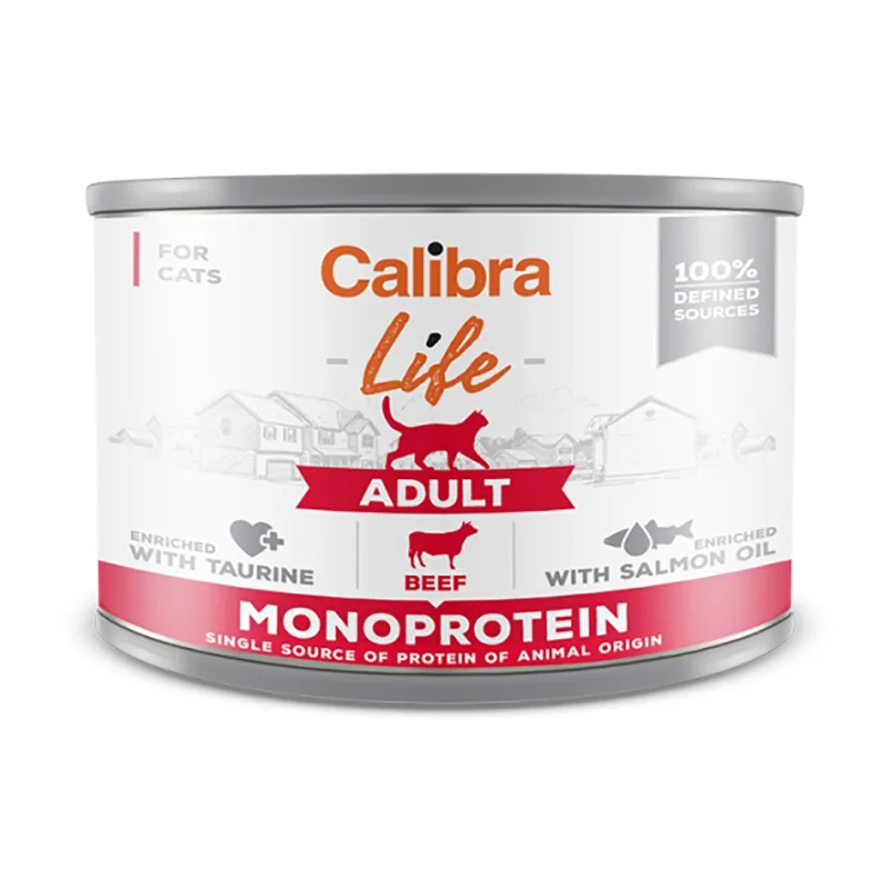 20220819112528_calibra_ygri_trofi_gia_enilikes_gates_se_konserva_me_vodino_200gr Calibra Υγρή Τροφή για Ενήλικες Γάτες σε Κονσέρβα με Βοδινό χωρίς Σιτηρά 200gr A31-CLLC8603 - Image 1
