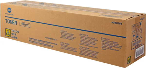 Konica Minolta TN-711Y Γνήσιο Toner Laser Εκτυπωτή Κίτρινο 31500 Σελίδων A3VU250 - Image 1