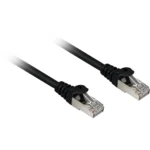 Sharkoon S/FTP Cat.6a Καλώδιο Δικτύου Ethernet 10m Μαύρο 1τμχ