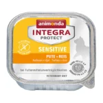 Animonda Integra Protect Sensitive Υγρή Τροφή για Ενήλικες Γάτες σε Ταψάκι με Γαλοπούλα και Ρύζι Διαίτης 100gr 86852