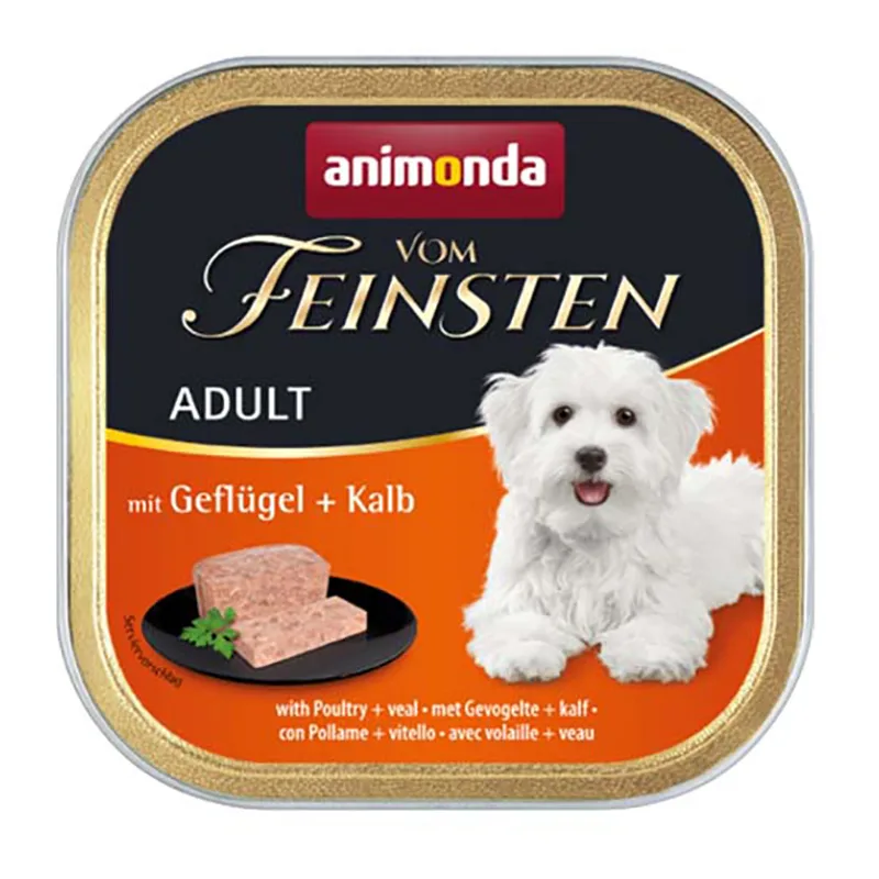 20220905170610_c4df3d1a Animonda Vom Feinsten Adult Υγρή Τροφή Σκύλων σε Ταψάκι με Βοδινό και Πουλερικά χωρίς Σιτηρά 150gr DLZANMKMP0022 - Image 1