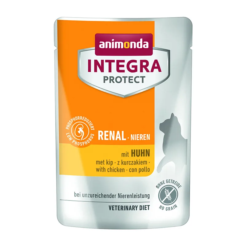 Animonda Integra Protect Renal Υγρή Τροφή για Ενήλικες Γάτες σε Φακελάκι με Κοτόπουλο Διαίτης, χωρίς Σιτηρά 85gr A5-86632 - Image 1