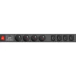 Lanberg Πολύπριζο Rack PDU-04E04I-0200-BK 1τμχ