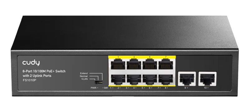 Cudy FS1010P v1 Unmanaged L2 PoE+ Switch με 8 Θύρες Ethernet - Image 1