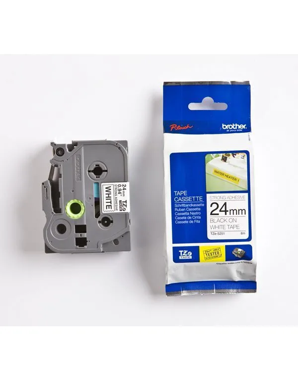 Brother Ταινία Ετικετογράφου 8m x 24mm σε Λευκό Χρώμα TZE-SL251 - Image 1