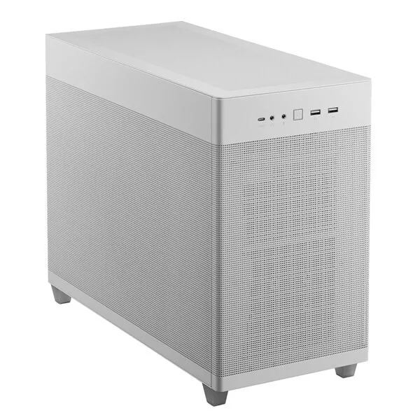 Asus Prime AP201 Gaming Micro Tower Κουτί Υπολογιστή με Πλαϊνό Παράθυρο Mesh White Edition - Image 1