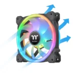 Thermaltake Swafan Case Fan 140mm με RGB Φωτισμό και Σύνδεση 9-Pin 3τμχ Blavk