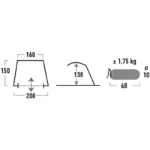 High Peak Rapid 80 Σκηνή Παραλίας Pop Up Γκρι 10139