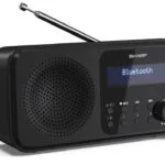 Sharp Tokyo Φορητό Ραδιόφωνο Επαναφορτιζόμενο DAB+ με Bluetooth και USB Μαύρο