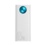 Baseus Amblight Overseas Edition Power Bank 30000mAh 65W με 4 Θύρες USB-A και Θύρα USB-C Power Delivery Λευκό