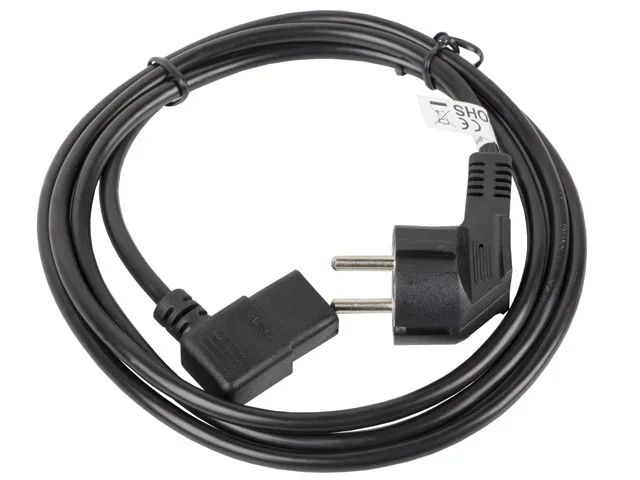 20221003111815_c5c0464a Lanberg IEC C13 - Schuko Cable 2m Μαύρο CA-C13C-12CC-0018-BK - Image 1