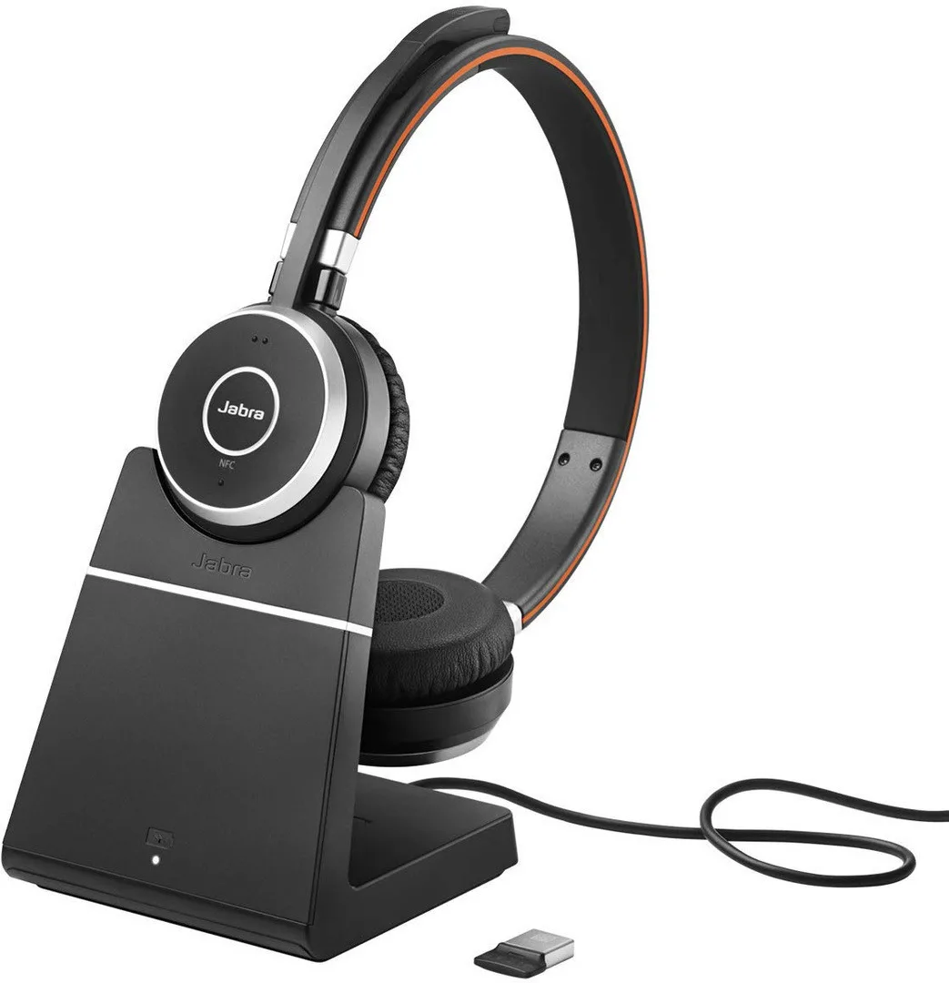 Jabra Evolve 65 SE MS Duo Ασύρματα On Ear Multimedia Ακουστικά με μικροφωνο και σύνδεση Bluetooth - Image 1