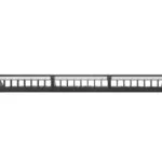 Lanberg Patch Panel Keystone για Rack 1U 19" 24 Θυρών Μαύρο PPKS-1124-B