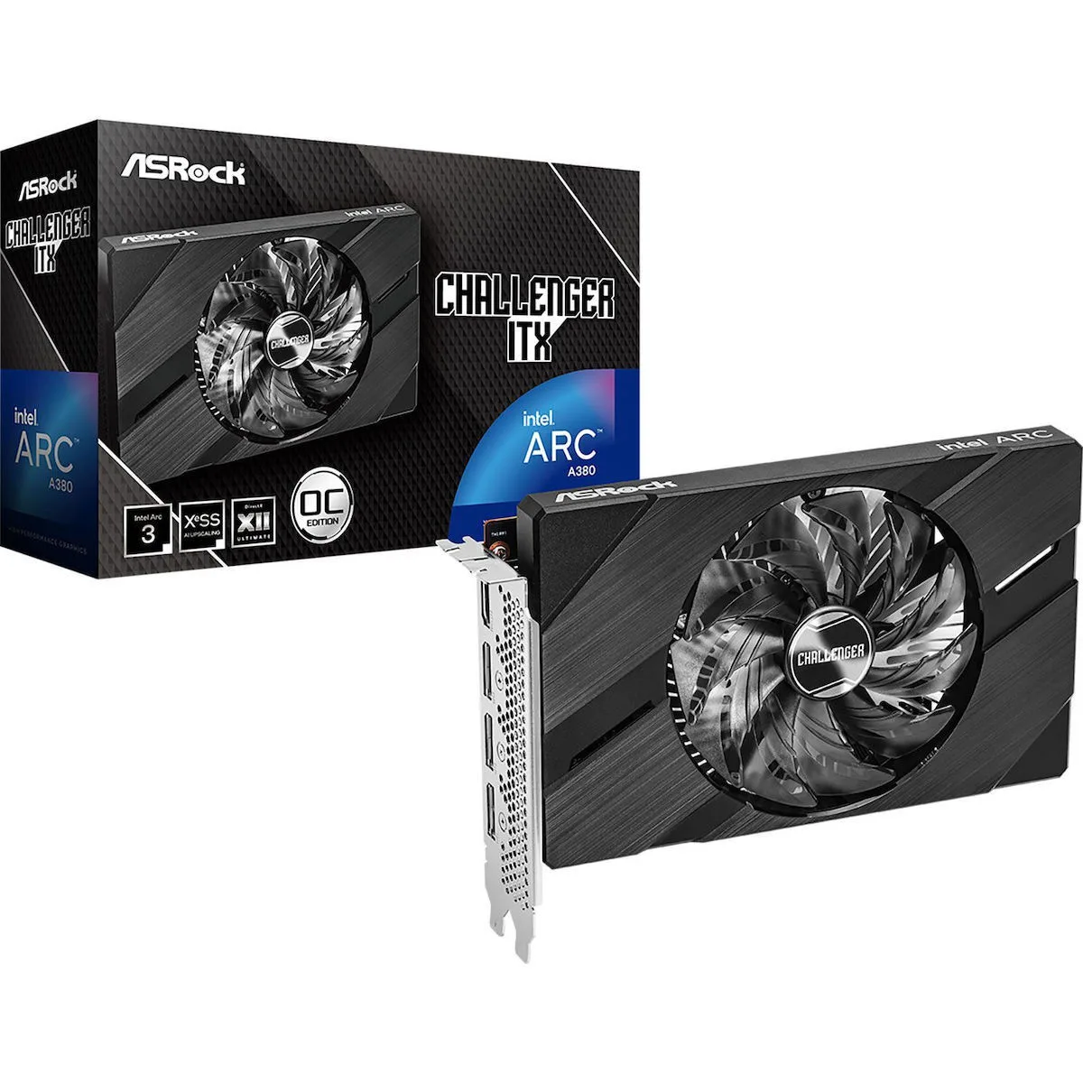 ASRock ARC A380 6GB GDDR6 Challenger ITX OC Κάρτα Γραφικών 90-GA3KZZ-00UANF - Image 1