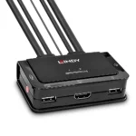 Lindy 2 Port HDMI 2.0 18G USB 2.0 Audio