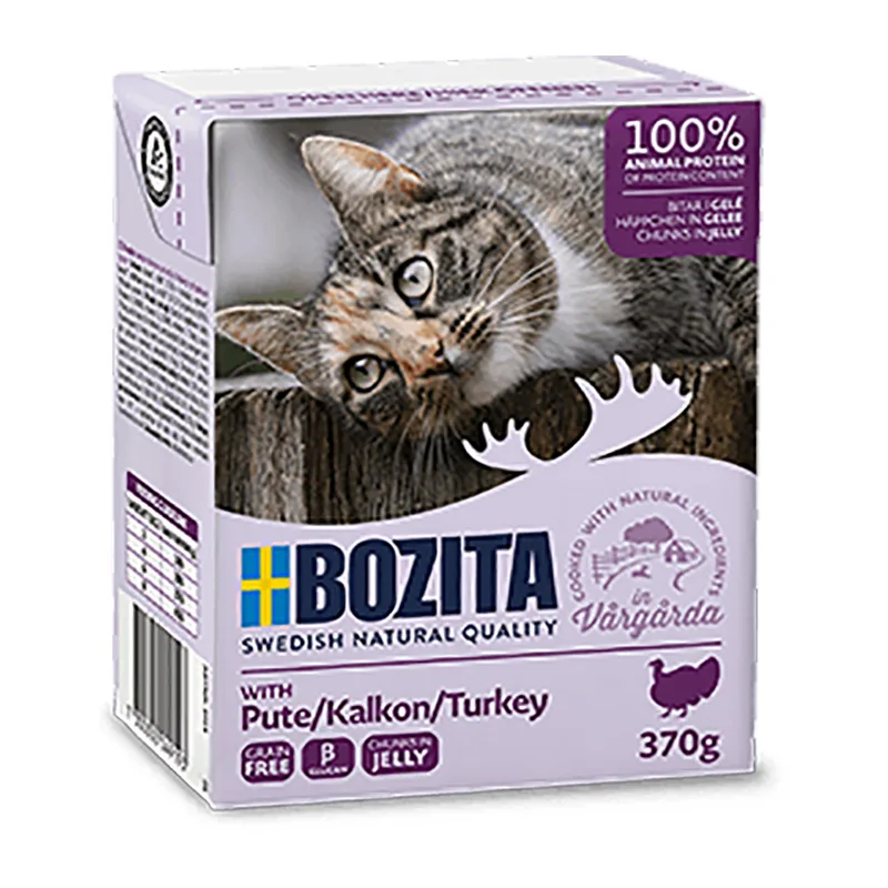 Bozita Feline Υγρή Τροφή για Ενήλικες Γάτες σε Φακελάκι με Γαλοπούλα χωρίς Σιτηρά & Γλουτένη 370gr A35-BOZ.64919 - Image 1