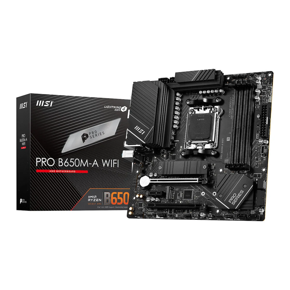 MSI Pro B650M-A WiFi Motherboard Micro ATX με AMD AM5 Socket 7D77-001R - Image 1
