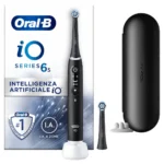 Oral-B iO Series 6s Ηλεκτρική Οδοντόβουρτσα με Χρονομετρητή, Αισθητήρα Πίεσης και Θήκη Ταξιδίου Black Lava