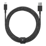 Native Union Belt Braided USB-A to Lightning Cable Γκρι 3m Cosmos (BELT-L-CS-BLK-3-NP)
