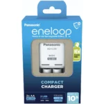 Panasonic Eneloop Compact BQ-CC50 Φορτιστής 2 Μπαταριών Ni-MH Μεγέθους AA Σετ με 2x AA 2000mAh σε Λευκό χρώμα