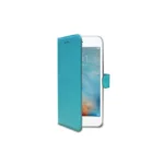 Celly Wally Book Δερματίνης Τιρκουάζ (iPhone SE 2022/2020) WALLY800TF