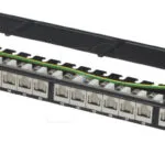 Digitus Patch Panel Shielded για Rack 1U 19" 24 Θυρών cat6 Μαύρο DN-91624S-SL-SH