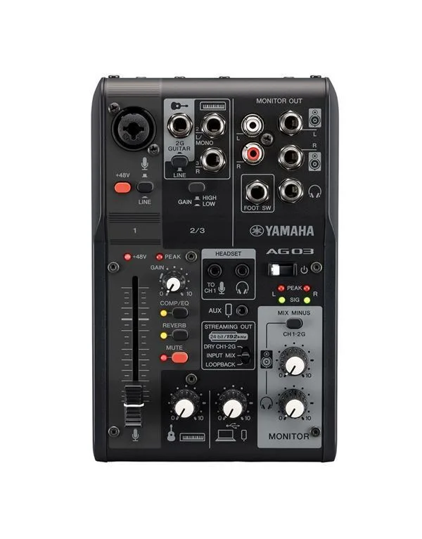 20221019133401_83db2e4e Yamaha AG03 MK2 Εξωτερική Επαγγελματική Κάρτα Ήχου με Σύνδεση USB Black - Image 1