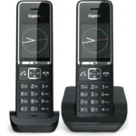 Gigaset Comfort 550 Ασύρματο Τηλέφωνο Duo με Ελληνικό Μενού Μαύρο