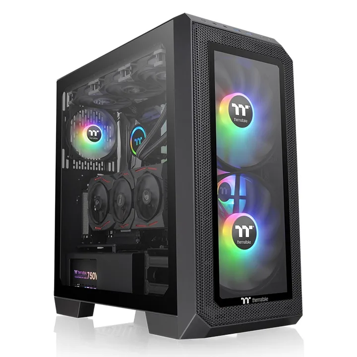 20221021152649_thermaltake_view_300_mx_gaming_midi_tower_kouti_ypologisti_me_plaino_parathyro_mayro Thermaltake View 300 MX Gaming Midi Tower Κουτί Υπολογιστή με Πλαϊνό Παράθυρο Μαύρο - Image 1