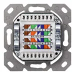 Digitus Διπλή Πρίζα Δικτύου RJ45 με Πλαίσιο Τύπου Cat6 σε Λευκό Χρώμα DN-9008-1