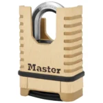 Master Lock Ορειχάλκινο Λουκέτο Κρυμμένου Λαιμού με Κλειδί 28mm Ασημί M1177EURDCC