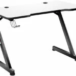 Γραφείο Gaming Hero 2.5 Ξύλινο Λευκό με Μεταλλικά Πόδια & LED 120x60x75εκ.