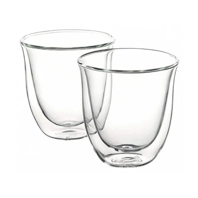 20221031142844_delonghi_set_potiria_kafe_freddo_gyalina_diafana_190ml_5513214601_2tmch De'Longhi Cappuccino Set Σετ Ποτήρια Καφέ/Freddo από Γυαλί 190ml 5513214601 2τμχ - Image 1
