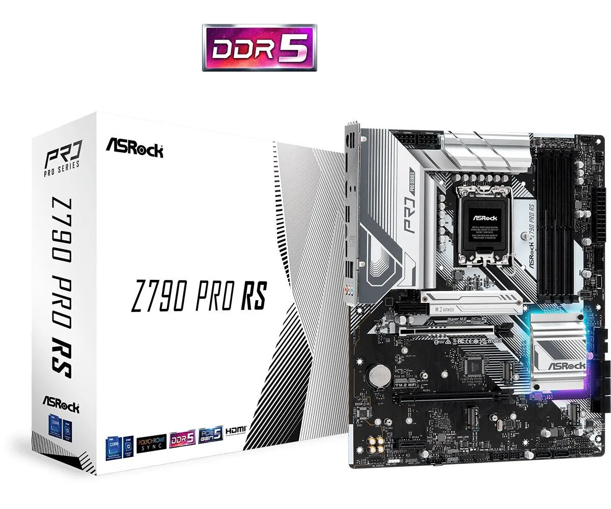 ASRock Z790 Pro RS Motherboard ATX με Intel 1700 Socket 90-MXBK40-A0UAYZ - Image 1