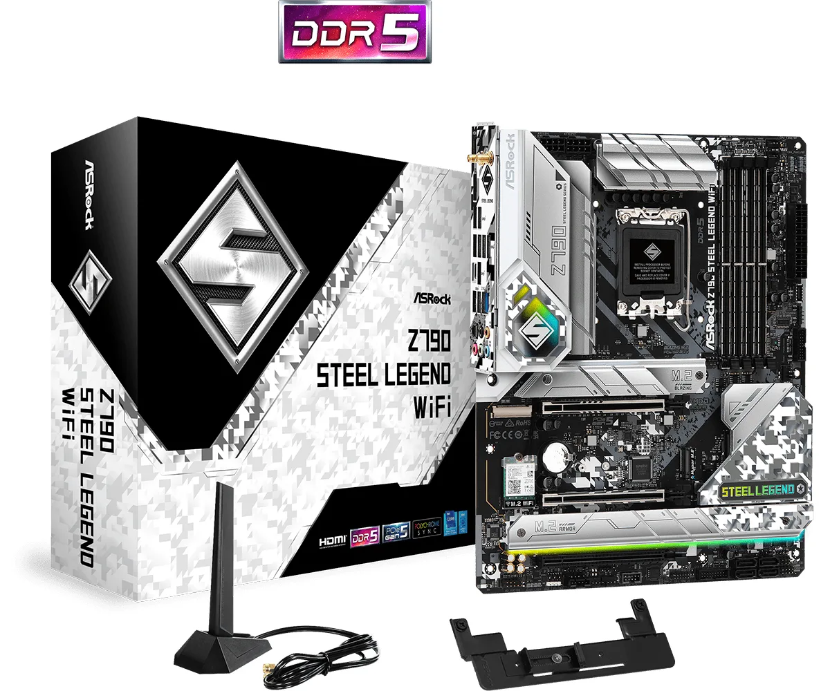 ASRock Z790 Steel Legend Wifi Motherboard ATX με Intel 1700 Socket 90-MXBKD0-A0UAYZ - Image 1
